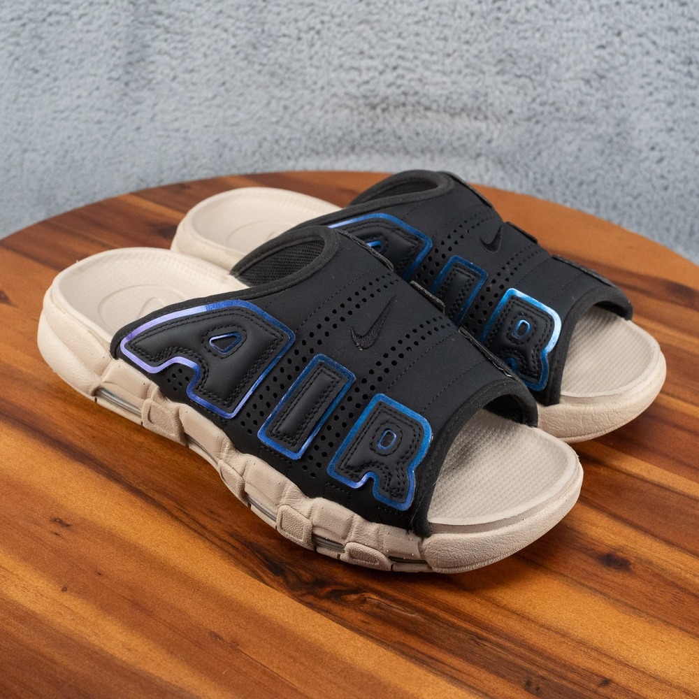 Nike Size 11 Mens Air More Uptempo Slides Sanddrift Tan Shoes (FB7799-001)